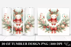 Whimsical Christmas Garland, Transparent 20 Oz Tumbler Product Image 1