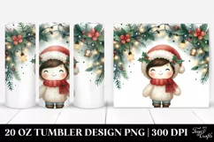 Whimsical Christmas Garland, Transparent 20 Oz Tumbler Product Image 1