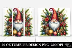 Detailed Christmas Gnome | 20 oz Tumbler Product Image 1
