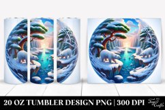 Vibrant 3D Polar Bear Clipart, Transparent 20 Oz Tumbler Product Image 1