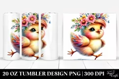 Cute Baby Chicken Running 20 Oz Tumbler Product Image 1