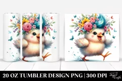 Cute Baby Chicken Running 20 Oz Tumbler Product Image 1