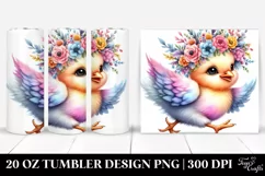 Cute Baby Chicken Running 20 Oz Tumbler Product Image 1