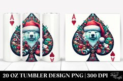 Polar Bear with Santa Hat 20 Oz Tumbler Product Image 1