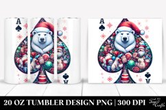 Polar Bear with Santa Hat 20 Oz Tumbler Product Image 1