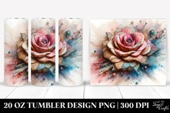 Abstract Pastel Stained Rose Clipart Product Image 1
