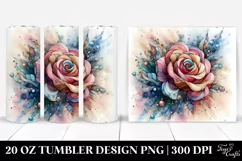 Pastel Stained Rose 20 Oz Tumbler Product Image 1