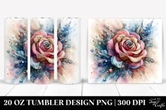 Abstract Pastel Stained Rose Clipart Product Image 1