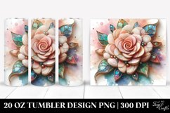 Abstract Pastel Stained Rose Clipart Product Image 1