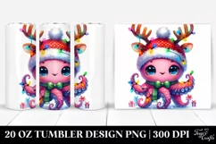 Winter Octopus Portrait, Transparent 20 Oz Tumbler Product Image 1