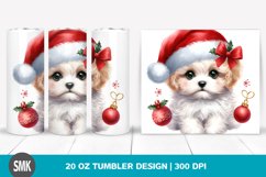 Watercolor Cute Baby Bichpoo Clipart | 20 oz Tumbler Product Image 1