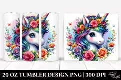 Whimsical Baby Unicorn Tumbler Design Product Image 1