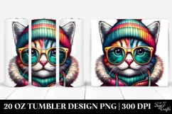Quirky Kitten Portrait | 20 oz Tumbler Product Image 1