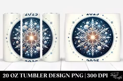 Snowflake with 2025 Clipart 20 Oz Tumbler Product Image 1