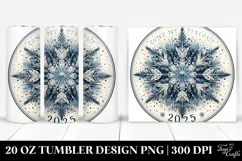 Snowflake with 2025 Clipart 20 Oz Tumbler Product Image 1