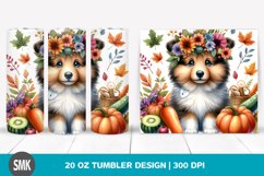 Watercolor Cute Baby Collie Clipart | 20 oz Tumbler Product Image 1