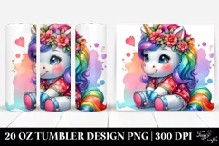 Cute Baby Unicorn Drawing | 20 oz Tumbler Product Image 1