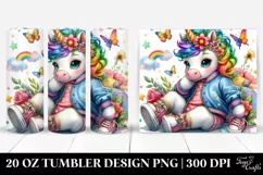 Sitting Baby Unicorn | 20 oz Tumbler Product Image 1