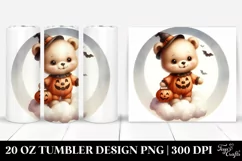 Cute Retro Halloween Baby Bear 20 Oz Tumbler Product Image 1