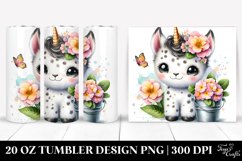 Baby Unicorn Smiling Watercolor Splash Tumbler Product Image 1
