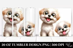 Crazy Watercolor Bichpoo Tumbler Product Image 1