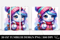 Happy Cute Unicorn Playing | 20 oz Tumbler Product Image 1