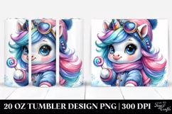 Happy Cute Unicorn Playing | 20 oz Tumbler Product Image 1