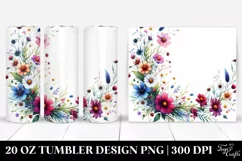 Vibrant Wild Flower Frame | 20 oz Tumbler Product Image 1