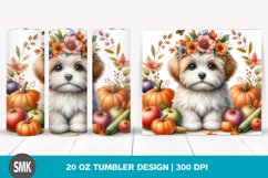 Watercolor Cute Baby Havanese Clipart | 20 oz Tumbler Product Image 1