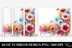 Colorful Small Gerbera Horizontal Frame | 20 Oz Tumbler Product Image 1