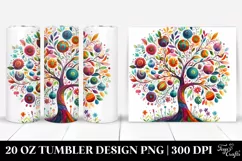 Colorful Watercolor Whimsical Tree Tumbler Product Image 1