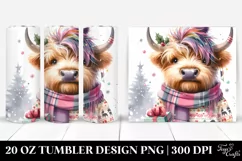 Highland Cow Winter Party Clipart Product Image 1