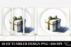 Simple Christmas Gift Watercolor | 20 oz Tumbler Product Image 1