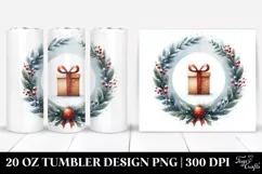 Simple Christmas Gift Watercolor | 20 oz Tumbler Product Image 1