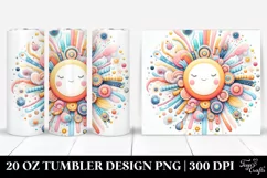 Whimsical Colorful Pastel Sun | 20 oz Tumbler Product Image 1