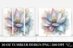 Glossy Snowdrop Tumbler | 20 oz Tumbler Product Image 1