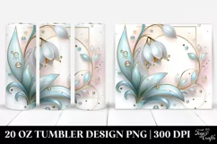 Glossy Snowdrop Tumbler | 20 oz Tumbler Product Image 1