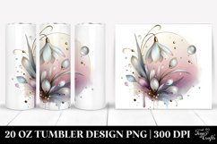 Glossy Snowdrop Tumbler | 20 oz Tumbler Product Image 1