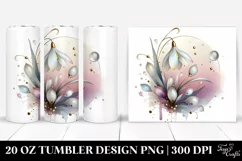 Glossy Snowdrop Tumbler | 20 oz Tumbler Product Image 1