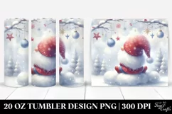 Cute Pastel Digital Painting with Christmas Gnomes | 20 oz Product Image 1