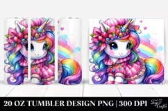 Cute Baby Unicorn Drawing | 20 oz Tumbler Product Image 1