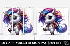Vibrant Baby Unicorn Tumbler Design Product Image 1