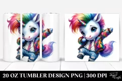 Vibrant Baby Unicorn Tumbler Design Product Image 1