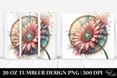 Stained Gerbera Tumbler | 20 oz Tumbler Product Image 1