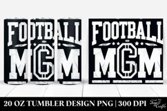 Varsity Style Distressed Football Mom | 20 oz Tumbler Product Image 1