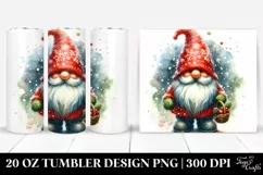Vibrant Christmas Gnome | 20 oz Tumbler Product Image 1
