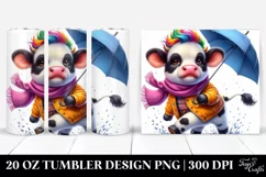 Vibrant Baby Cow Tumbler Design Product Image 1