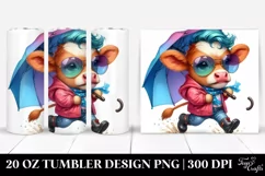Vibrant Baby Cow Tumbler Design Product Image 1