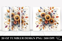 Colorful Watercolor with Sunflower | 20 oz Tumbler Product Image 1