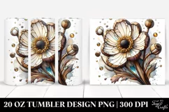 Wooden Anemone with Golden Insertions 20 Oz Tumbler Product Image 1